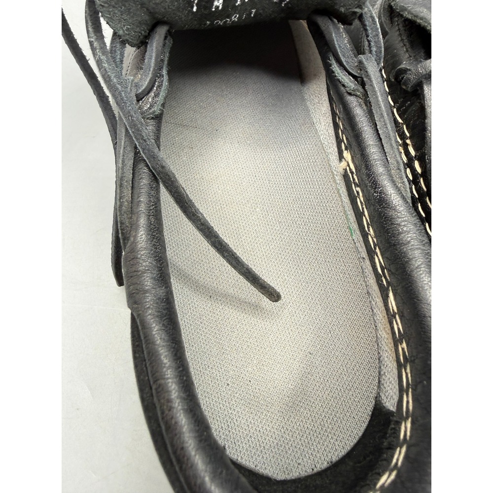 LL Bean Boots Rubber Moc Womens 7 M Black Gum Leather Duck Shoes 06009 USA Made - Picture 9 of 11